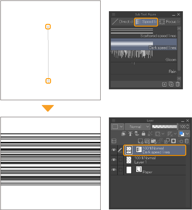 Speed lines and Focus lines